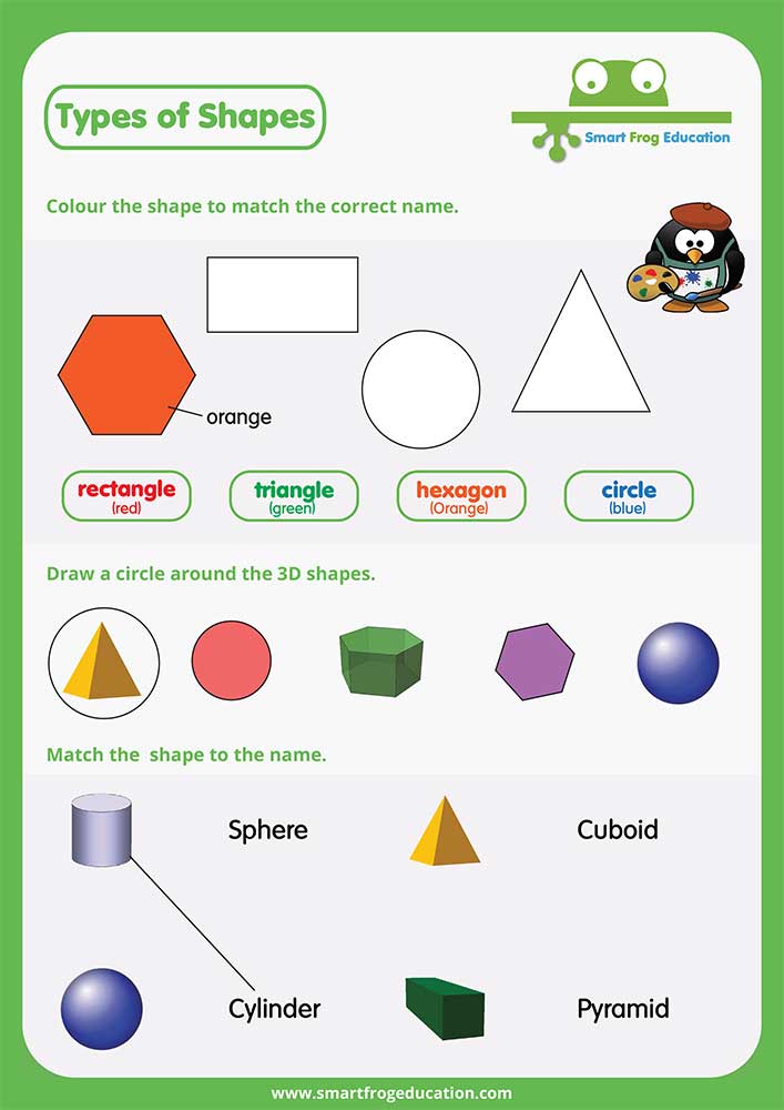 Shapes for Class 1 - Definition, Types, Quiz and Worksheets - igebra